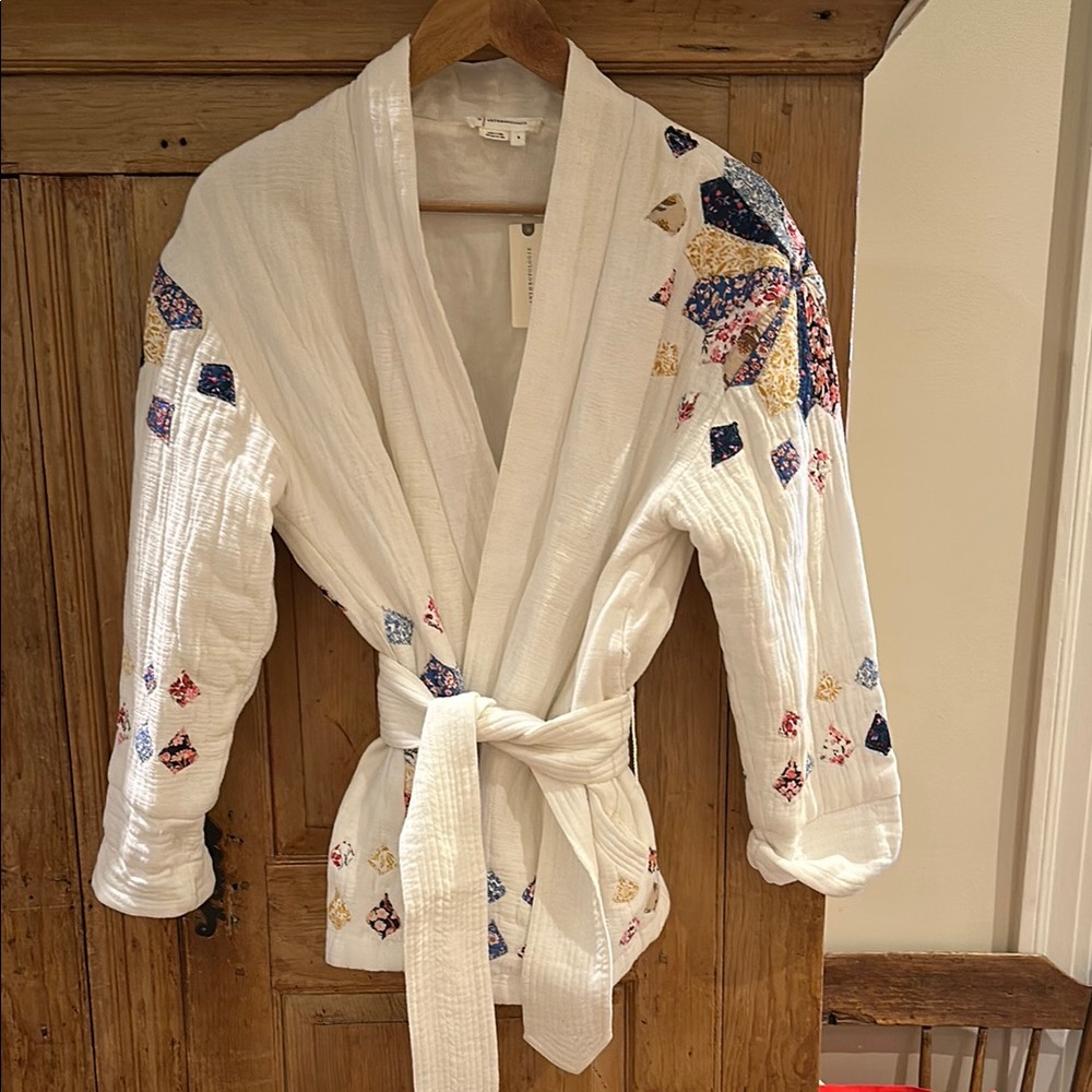 Embroidered White Women's Jacket